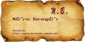 Móroc Berengár névjegykártya